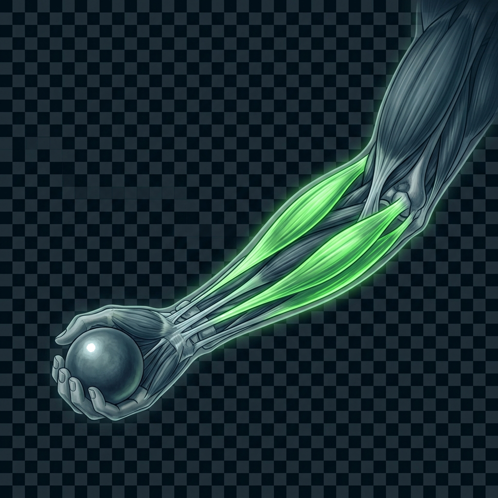 Weighted Wrist Circles anatomy diagram.